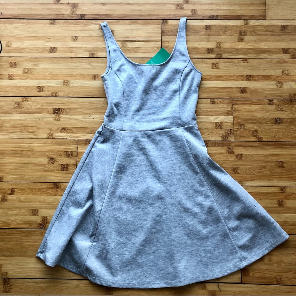 NWT Divided H&M Gray Skater Dress